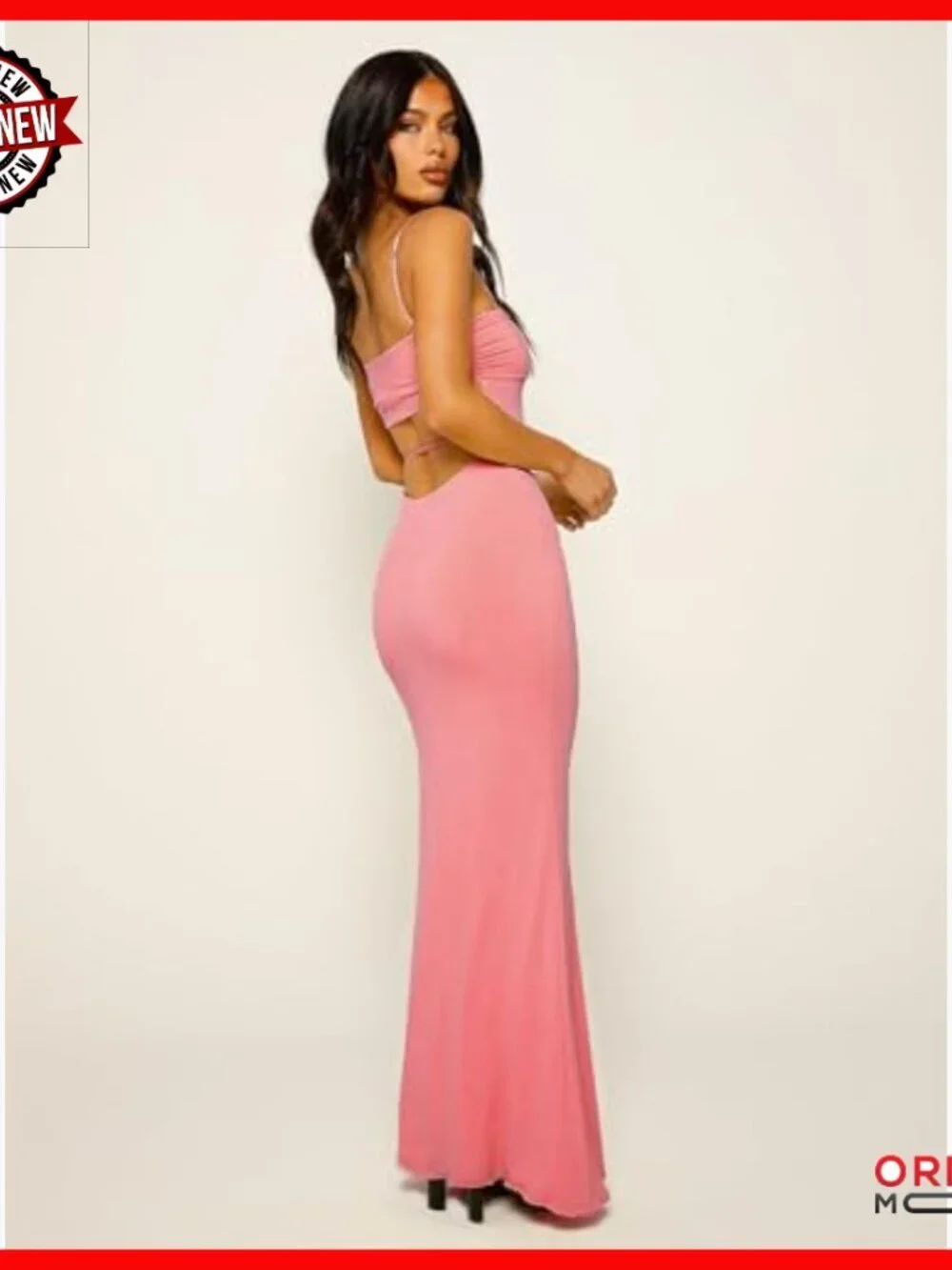 Cutout Backless Maxi Dress Sleeveless Spaghetti Strap Formal Bodycon
